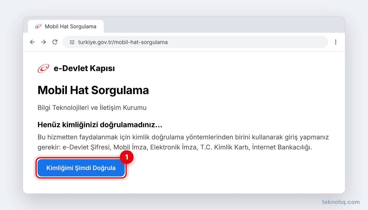 Adıma Kayıtlı Hat Sorgulama: e-Devlet'ten Üzerine Kayıtlı Numaraları Öğrenme