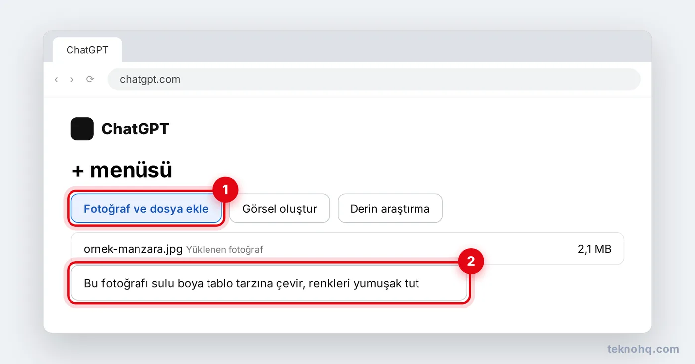 ChatGPT ile Fotoğraf Düzenleme: Fotoğraf Yükleme, Stil Değiştirme ve Komutlar