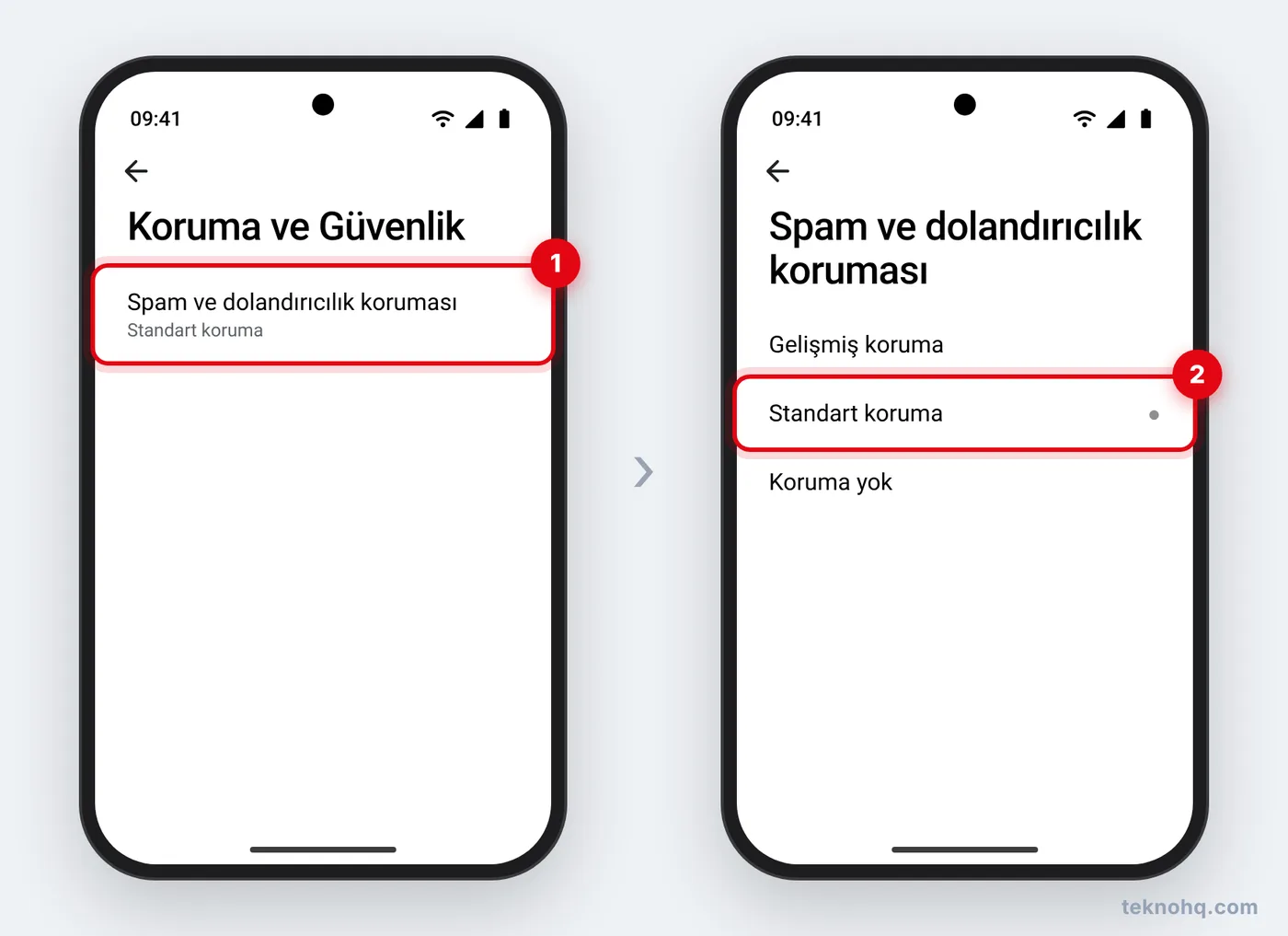 Google Mesajlar'da Spam ve dolandırıcılık koruması ayarı