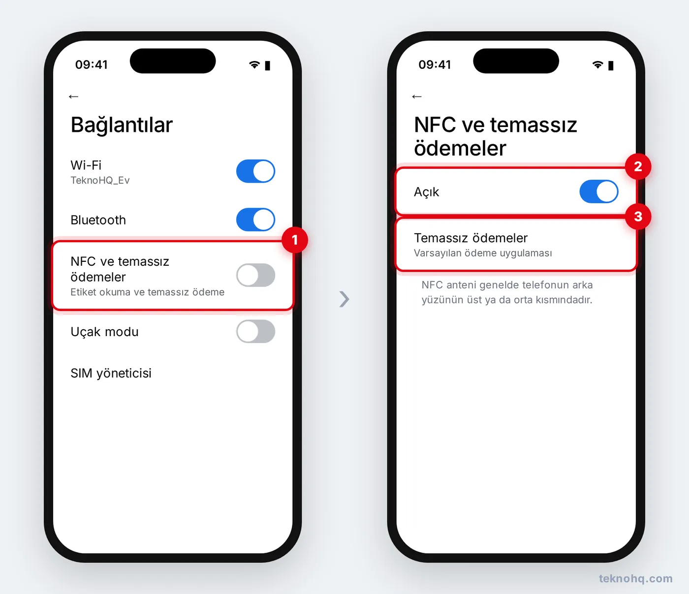 Samsung'da Bağlantılar > NFC ve temassız ödemeler